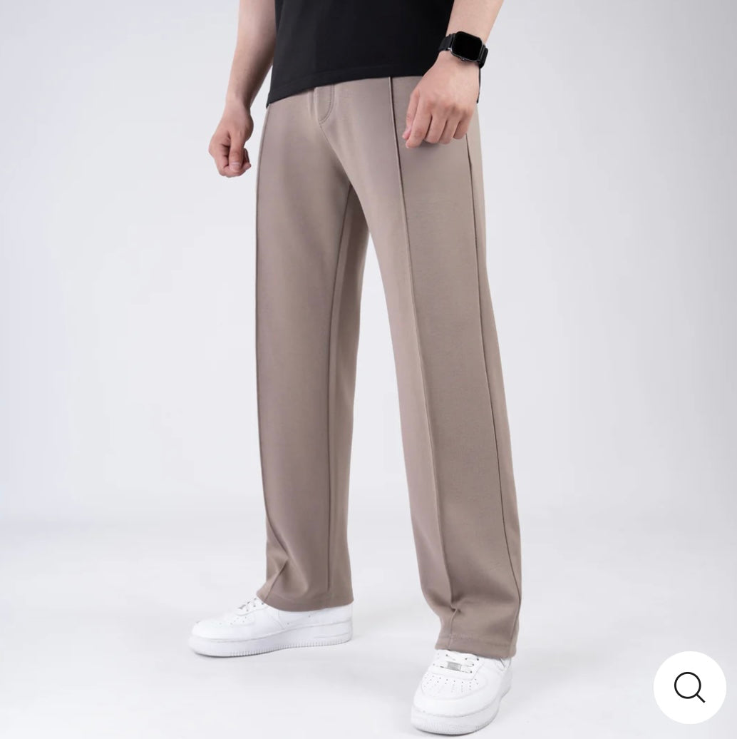 Scuba Khaki 4-Way Stretch Front Stitch Trousers