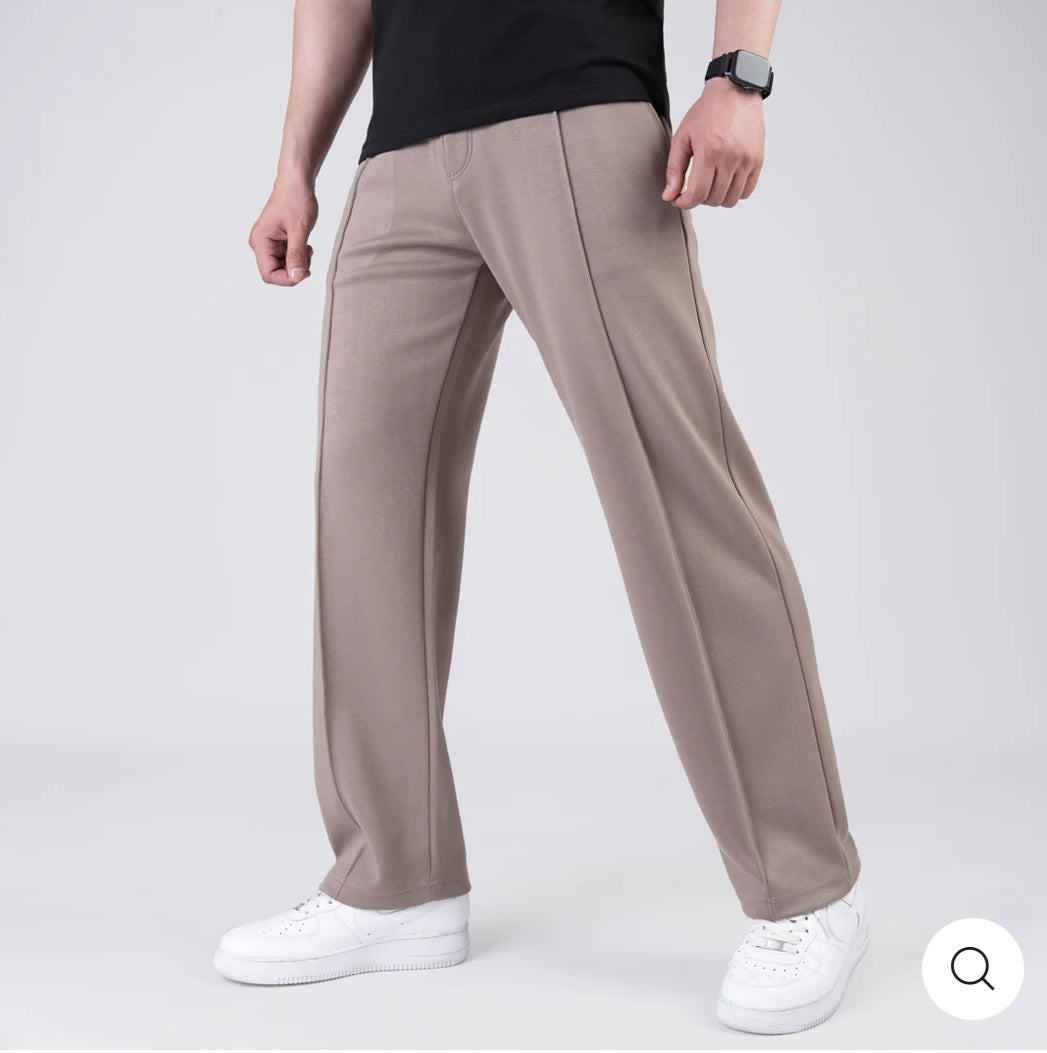 Scuba Khaki 4-Way Stretch Front Stitch Trousers